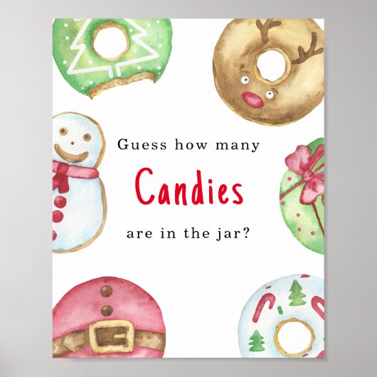 Winter Baby Dusche Rate wie viele Bonbons Spiel Poster (Vorne)