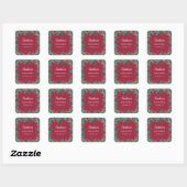 Winter Baby Dusche Red Quadratischer Aufkleber (Blatt)