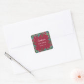Winter Baby Dusche Red Quadratischer Aufkleber (Umschlag)