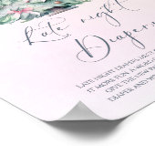 Winter Baby Dusche Rosa Späte Night Diapers signie Poster (Ecke)