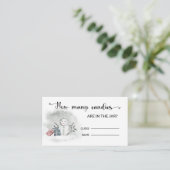 Winter Baby Dusche schätzt, wie viele Candies Begleitkarte (Stehend Vorderseite)