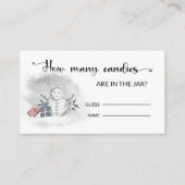 Winter Baby Dusche schätzt, wie viele Candies Begleitkarte (Vorderseite)