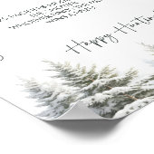 Winter Baby Dusche Schnuller Jagd Spielzeichen Poster (Ecke)