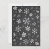 Winter Baby Dusche White Snowflake Chalkboard Einladung (Rückseite)