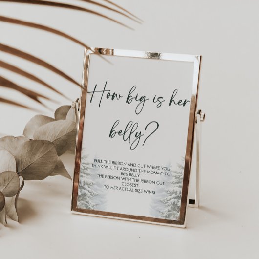 Winter Baby Dusche wie groß ist ihr Bauchspielzeic Poster