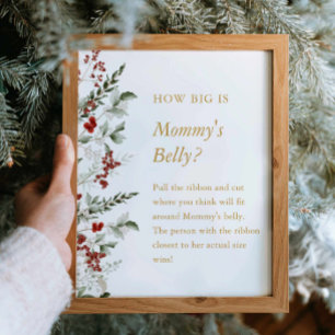 Winter Baby Dusche Wie groß ist Mommy's Bauchzeich Poster