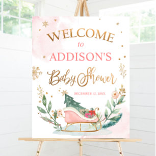 Winter Baby Dusche Willkommensgruß Kälte Außenbere Poster