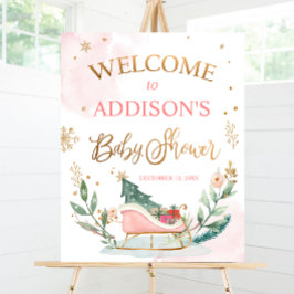 Winter Baby Dusche Willkommensgruß Kälte Außenbere Poster