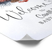 Winter Baby Dusche Willkommenspender Poster (Ecke)