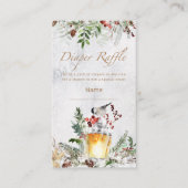 Winter Baby Dusche Windel Verlosung Ticket Begleitkarte (Vorderseite)