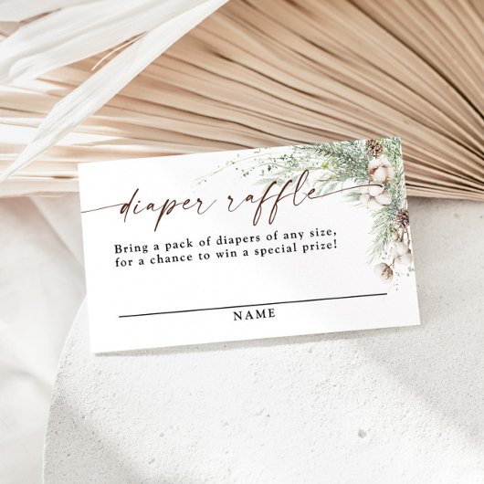 Winter Baby Dusche Windelwaschkarte Begleitkarte