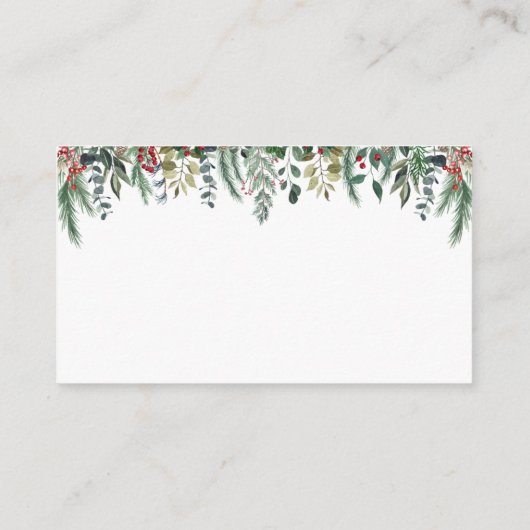 Winter Baby Dusche Windelwaschkarte Begleitkarte (Rückseite)