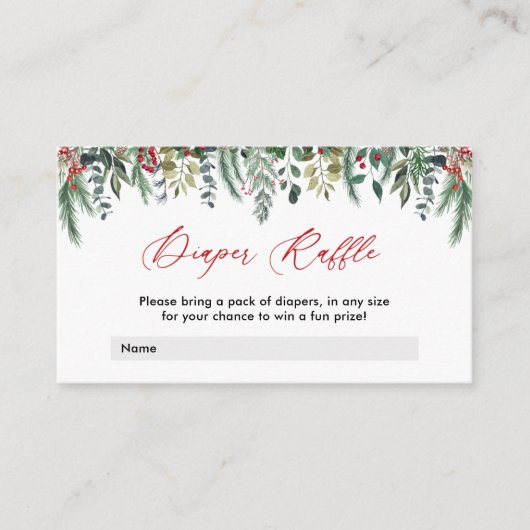 Winter Baby Dusche Windelwaschkarte Begleitkarte (Vorderseite)