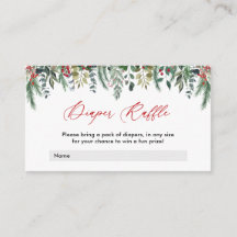 Winter Baby Dusche Windelwaschkarte