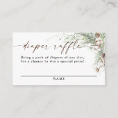 Winter Baby Dusche Windelwaschkarte Begleitkarte (Vorderseite)