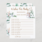 Winter Baby Dusche Wünsche für Babykarte (Vorne/Hinten)