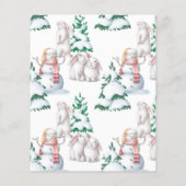 Winter Baby Dusche Wünsche für Babykarte (Rückseite)