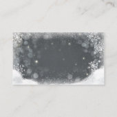 Winter Baby Duschkabine Windelwaschkarte Rustikale Begleitkarte (Rückseite)