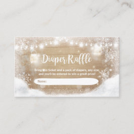 Winter Baby Duschkabine Windelwaschkarte Rustikale Begleitkarte