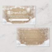 Winter Baby Duschkabine Windelwaschkarte Rustikale Begleitkarte (Vorne/Hinten)