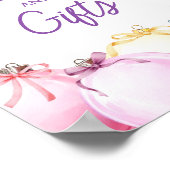 Winter Baby-Duschkarten und Geschenksignatur Poster (Ecke)