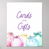 Winter Baby-Duschkarten und Geschenksignatur Poster (Vorne)