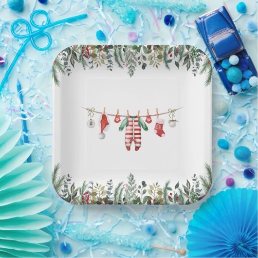 Winter Baby Duschpapier Teller (Party)