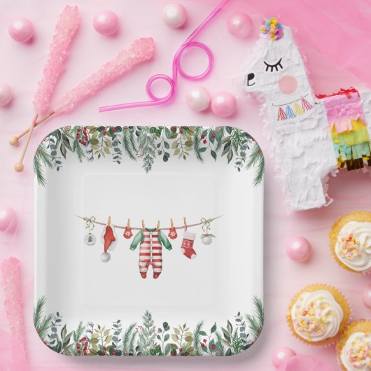 Winter Baby Duschpapier Teller (Party)