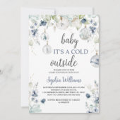 Winter Baby Es ist eine kalte Außendusche Einladun Einladung (Vorderseite)