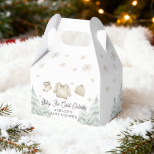 Winter Baby Es ist kalt draußen Babydusche Schnee Geschenkschachtel