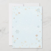 Winter Baby Es ist kalt draußen Dusche Gold gefror Einladung (Rückseite)