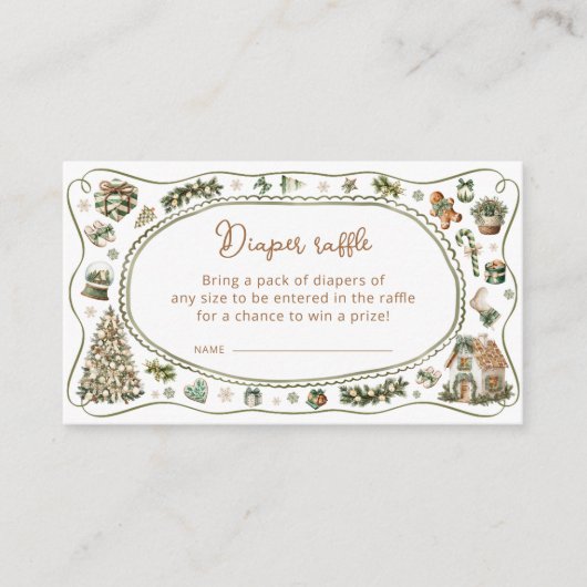 Winter Baby Es ist kalt draußen Windelwindung Begleitkarte (Vorderseite)