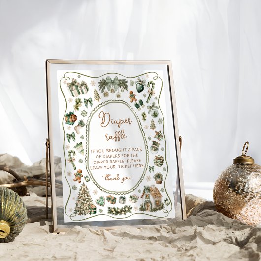 Winter Baby Es ist kalt draußen Windelwindung Poster