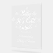 Winter Baby Es ist kalte Außendusche Begrüßung Acrylschild (Winkel)