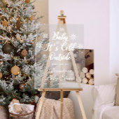 Winter Baby Es ist kalte Außendusche Begrüßung Acrylschild