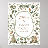 Winter Baby Es ist kalte Außendusche Begrüßung Poster (Vorne)