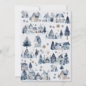 Winter Baby Es ist kalte Außendusche Einladung (Rückseite)