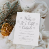 Winter Baby Es ist kalte Außendusche Einladung