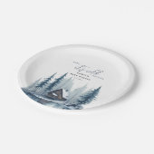 Winter Baby Es ist kalte Außendusche Pappteller (Schrägansicht)