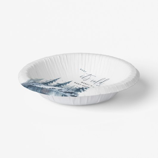 Winter Baby Es ist kalte Außendusche Pappteller (Gewinkelt)