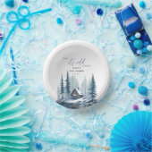 Winter Baby Es ist kalte Außendusche Pappteller (Party)