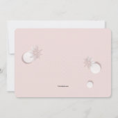 Winter Baby Foto Geburtsankündigung Rosa Ankündigung (Rückseite)