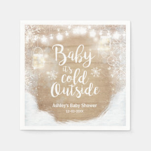 Winter-Baby ist es rustikale Serviette Dusche der