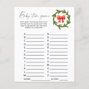 Winter-Baby-Item-Spiel. Baby-Shower-Spiel