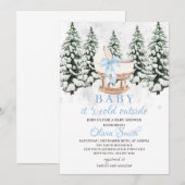 Winter Baby It's Cold Outside Baby Shower Einladung (Vorne/Hinten)