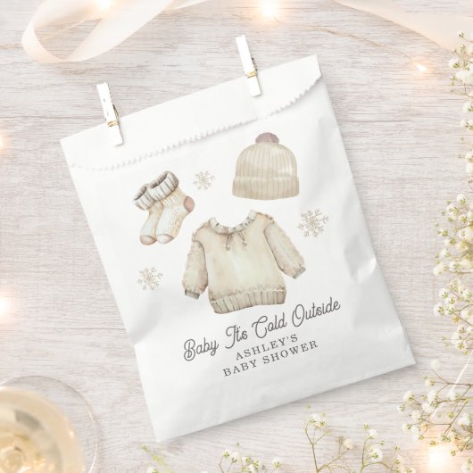 Winter Baby It's Cold Outside Baby Shower Snow Geschenktütchen (Ausgeschnitten)
