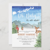 Winter Baby mit kalter Außendusche Einladung (Vorderseite)