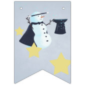Winter Baby Reveal Dusche Magische Snowman Moderne Wimpelkette (Erste Fahne)
