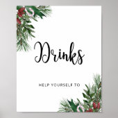Winter Baby Santa Drinks Poster (Vorne)