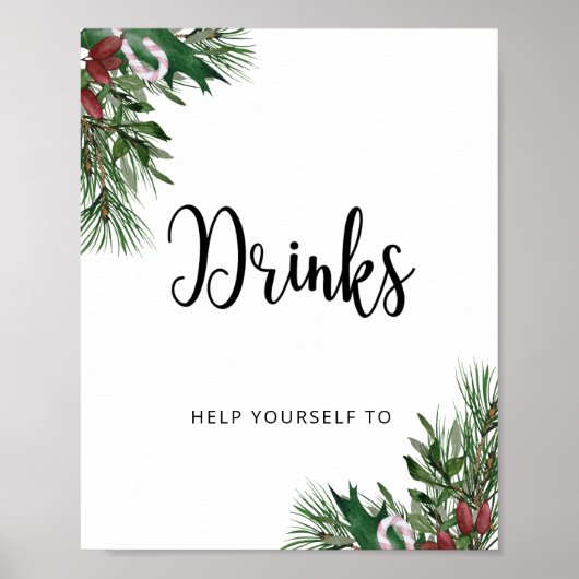 Winter-Baby-Santa-Getränke Poster (Vorne)
